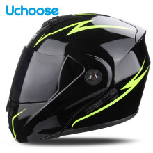 (S-B4-M) Uchoose Unisex Motorradhelm DOT-Zertifizierung Doppellinsen-Querschnittshelm Sicherheit Modular