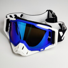 (BE-BLUE)Motocross Suojalasit Moottoripyörä Kypärä Lasit Off-road MX ATV MTB Liukumaton vyö Tuulenpitävä