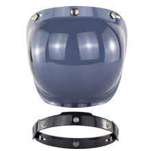 (Leichter Rauch A) 12 Farben Bubble Visier für Open Face Helm Motorrad Schild Chopper Retro Capacetes