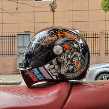 (L-21) Casco de motocicleta retro ABS ligero de cobertura total para hombres y mujeres, aprobado por