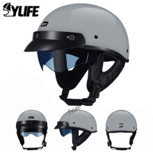 (M-CK-535-Hellrot) DOT-Zertifizierung Motorradhelm ABS-Material Halbhelm HD-Objektiv Casco Moto