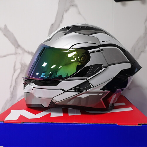 Uchoose-Casque de moto unisexe avec visière,double lentille,section transversale,certification