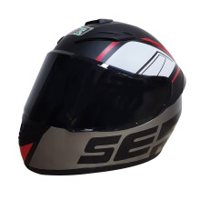 (xL-E011) Casco de motocicleta para hombre y mujer, casco integral de una sola lente para hombre, un