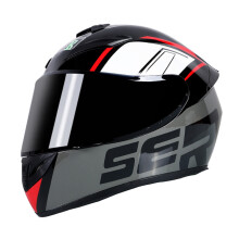 (xxL-E007) Casco de motocicleta para hombre y mujer, casco integral de una sola lente para hombre, un