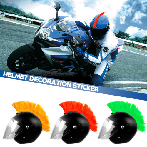 (Rouge)Mohawk Casque Perruque Découpable Casque Décorations Perruques Cockscomb Motocross Intégral Off 2