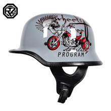 (M-1) Casco de motocicleta estilo alemán DOT con gafas protectoras para cascos de moto unisex Harley