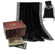 Juego de mesa de oráculo de mago con cartas de tarot de plástico impermeables y lámina dorada (3 unidades)
