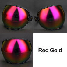 (Khaki Transparent)Universaali moottoripyöräkypärä Bubble Shield Visiiri Linssi Aurinkolasit Suojalasit