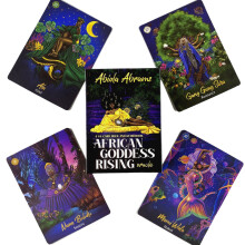 (Déesse africaine) Jeu de cartes Oracle de l'âme éveillée Cartes de tarot Nouveaux jeux de société de