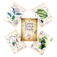 (Sorcière verte) Jeu de cartes Oracle de l'âme éveillée Cartes de tarot Nouveaux jeux de société de