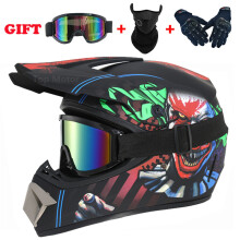 (xL-E)Moottoripyörä Nuorten Lasten Kypärä Koko Face Motocross Casco Moto Off-road Street Ilmaiset suojalasit