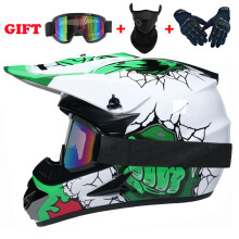 (L-E)Moottoripyörä Nuorten Lasten Kypärä Koko Face Motocross Casco Moto Off-road Street Ilmaiset suojalasit