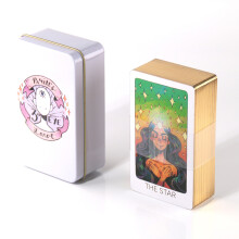 (como en la imagen) Baraja de Tarot de Hueso con Bordes Dorados Cartas de Tarot de Alta Calidad Guía
