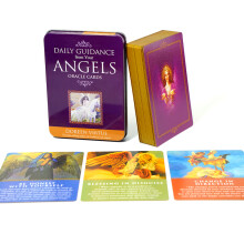 (comme sur la photo) Le jeu de tarot en os avec bords dorés Cartes de tarot de haute qualité Guidance