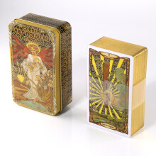 (como en la imagen) Baraja de Tarot de Hueso con Bordes Dorados Cartas de Tarot de Alta Calidad Guía