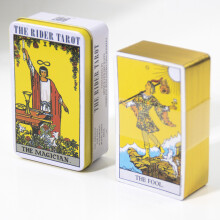 (comme sur la photo) Le jeu de tarot en os avec bords dorés Cartes de tarot de haute qualité Guidance