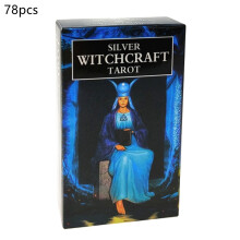 (sorcellerie d'argent) Jeu de 78 cartes Thelema Tarot Oracle anglais Jeu de cartes pour fĂŞte familiale