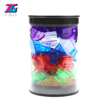 (MULTI)Supports de cartes en plastique translucide arc-en-ciel 50 pièces/tube pièces de jeu de société