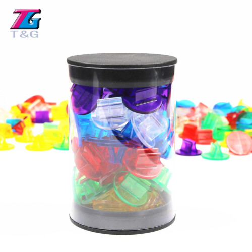 Supporti per carte in plastica traslucida arcobaleno (trasparenti) 50 pezzi/tubo per pezzi di gioco 2