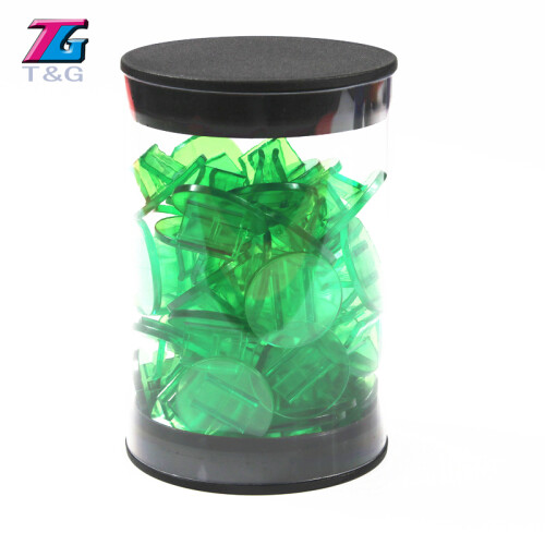 Supporti per carte in plastica traslucida arcobaleno (verde) 50 pezzi/tubo Accessori per pezzi di gioco 1