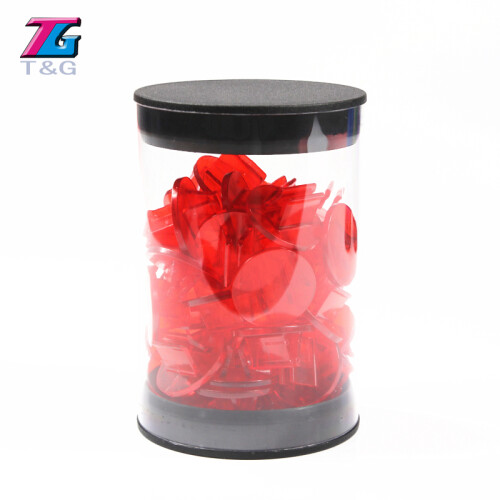 Supporti per carte in plastica traslucida arcobaleno (rosso) 50 pezzi/tubo Accessori per pezzi di gioco