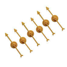(Jaune) 6 pièces Spinner 10 cm Plastique Flèche Pointeur Rotatif DIY Jeu de Société Accessoires de Jouets