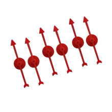 (Rouge) 6 pièces Spinner 10 cm en plastique rotatif flèche pointeur bricolage jeu de société accessoires