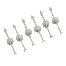 (Blanc) 6 pièces Spinner 10 cm Plastique Flèche Pointeur Rotatif Bricolage Jeu de Société Accessoires
