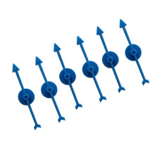 (Bleu) 6 pièces Spinner 10 cm en plastique rotatif flèche pointeur bricolage jeu de société accessoires