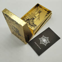 (Boîte à bijoux B) Nouveau cavalier en plastique estampé feuille d'or Tarot exquis jeu de société cartes