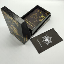 (Boîte à bijoux A) Nouveau cavalier en plastique estampé feuille d'or Tarot exquis jeu de société cartes