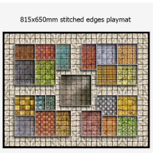 (3) Maßgefertigte große Spielmatte, Tischmatte HeroQuest 815 x 650 mit genähten Kanten (großes Mauspad),