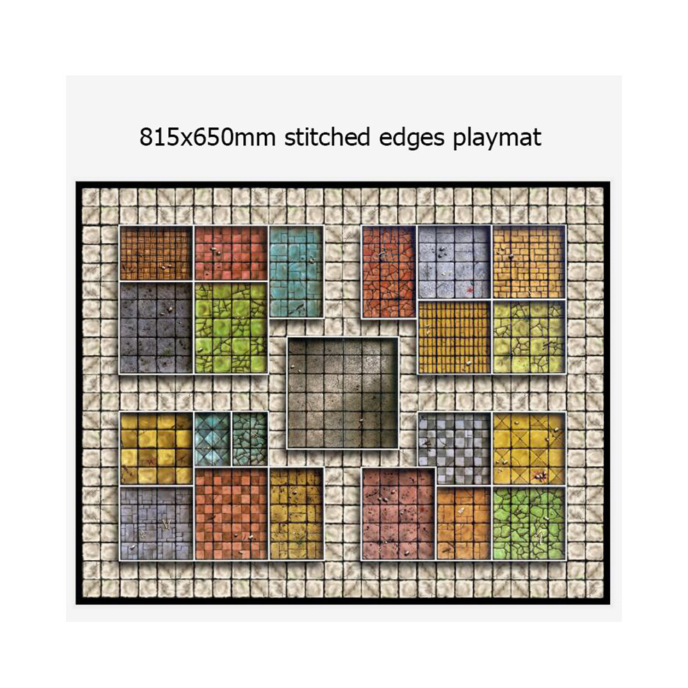 (3) Maßgefertigte große Spielmatte, Tischmatte HeroQuest 815 x 650 mit genähten Kanten (großes Mauspad),