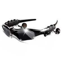 (Schwarz) Mini-Sonnenbrille mit kabellosem Headset, Sportmusik, Stereo-Telefon, Fahrglas, polarisierte