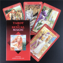 (78 piezas TT66) Tarot de magia sexual, cartas de tarot, versión en inglés, juego de mesa de tarot,