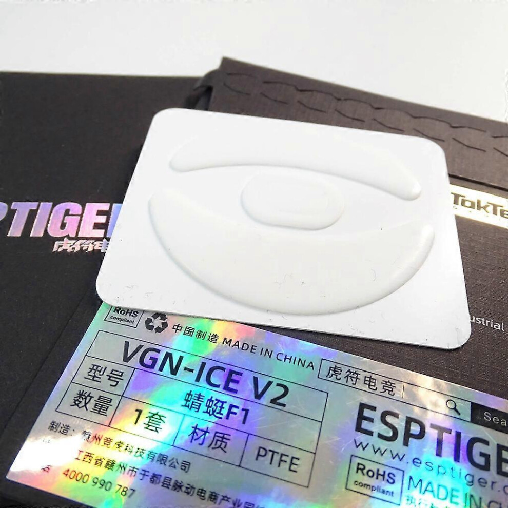 (As Show, One Size) Mouse Skates Glide Feet Pads Ice Version Esptiger Gaming Mouse Feet Sticker For Vgn Dragonfly F1/Pro/Pro Max Mouse 8191722691583