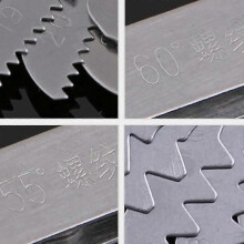 (As show, One size) 2 Pcs Stainless Steel Metric Screw Pitch 60+55 Degree Thread Measuring Gauge