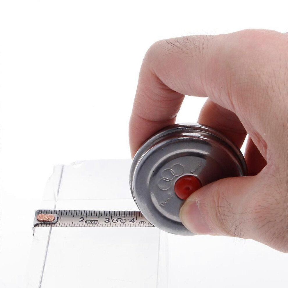 (As Show, One Size) 2M Mini Office Stainless Steel Woodworking Retractable Tape Measure Metric 8191722600561