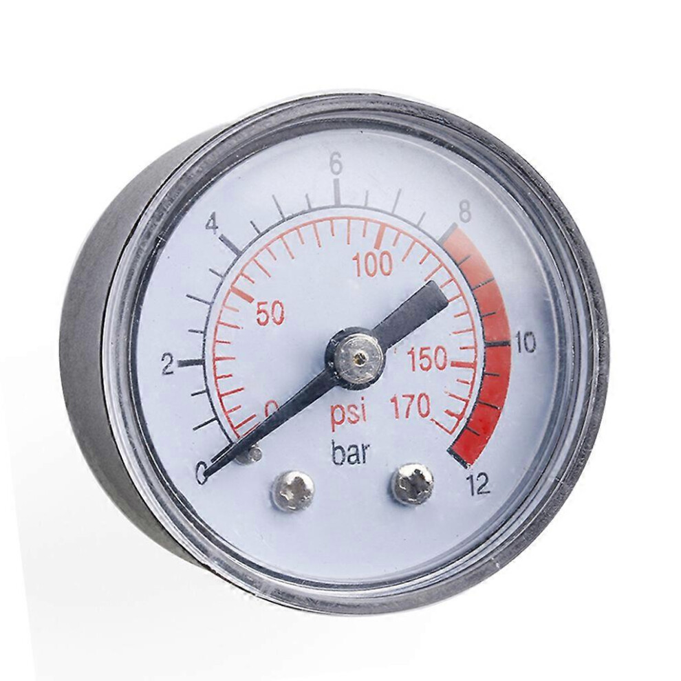 (As Show, One Size) Air Compressor Pneumatic Hydraulic Fluid Pressure Gauge 0-12Bar / 0-170Psi 8191722600745