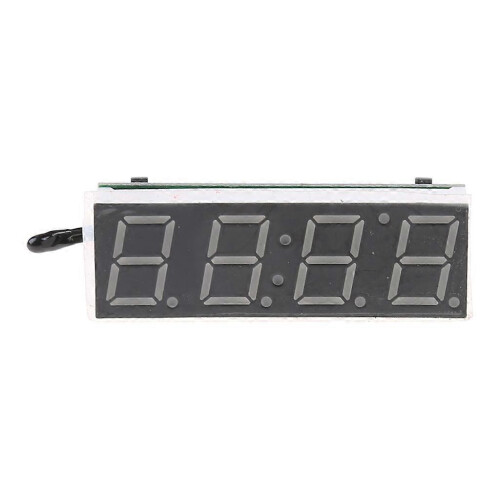 (Red, One size) Car 3 in 1 LED DIY Digital Clock Temperature Voltage Module Electronic DC 7~20V