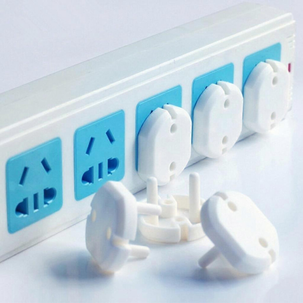 (As Show, One Size) 10Pcs Mains Plug Socket Cover Baby Safety Proof Child Safety Plug Guard Protector Anti Electric Shock Plugs White Furtalk