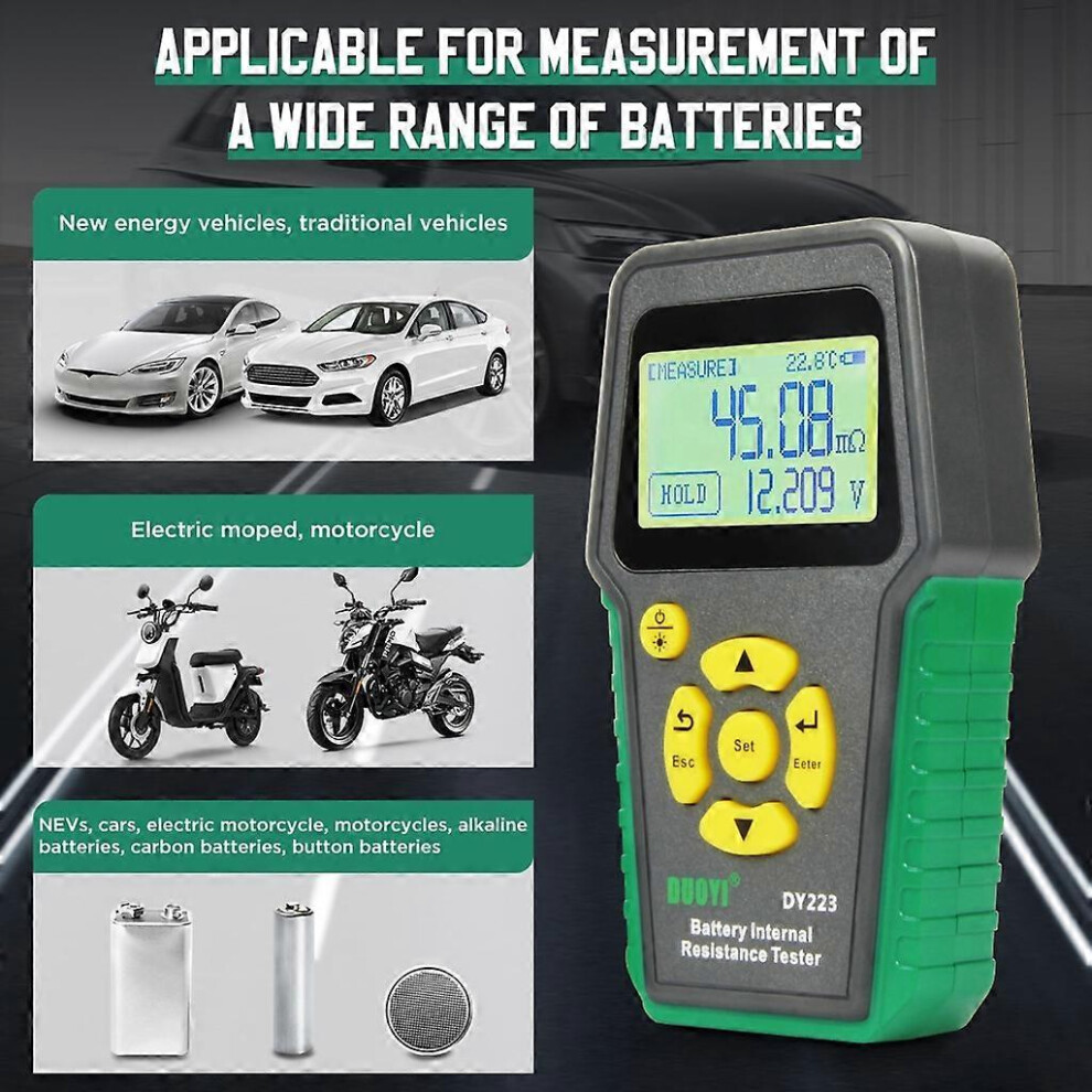 (As Show, One Size) Battery Internal Resistance Tester 4-Wire Kelvins Testing Lead Acid&Lithium 8191722609809