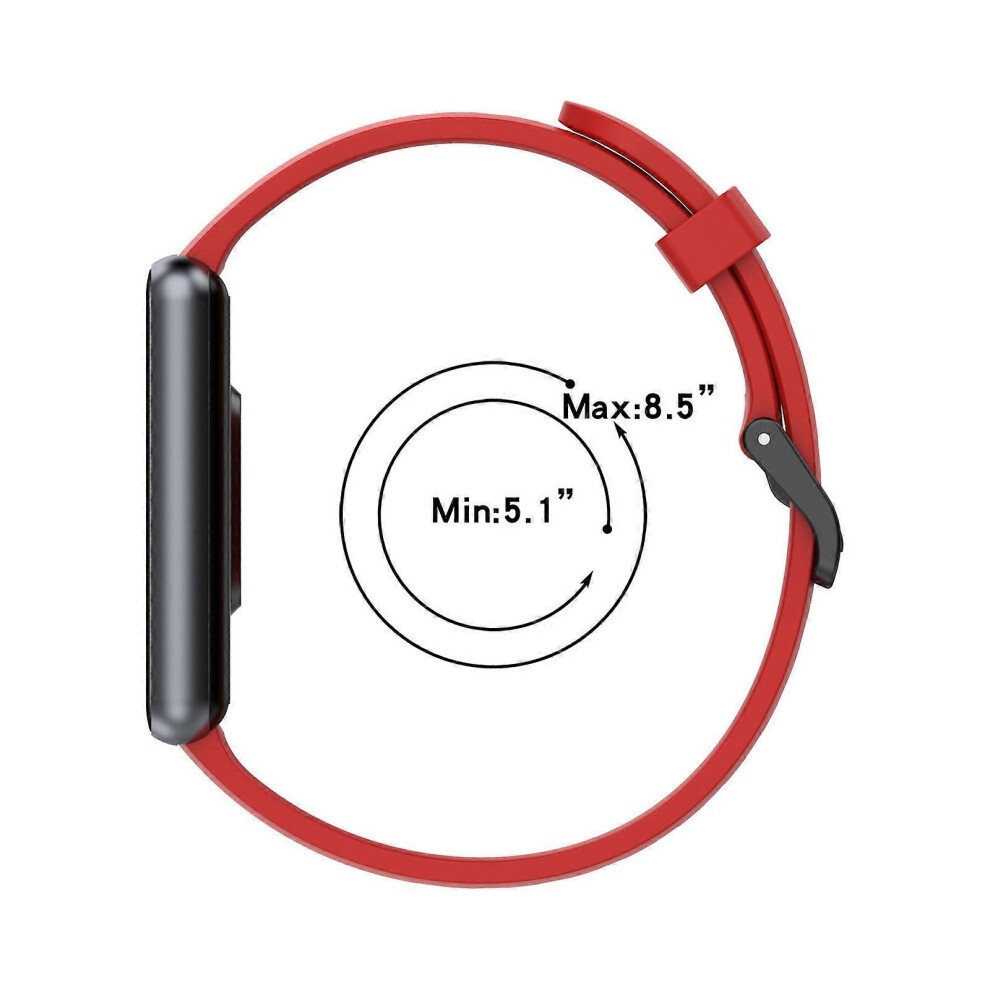 (, One Size) Smartband Replace Band Silica Wristband Bracelet For Realmeband2 Soft Strap 1Pc Red 8191722634528
