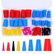 Rubberen stoppen, conisch, 60 stuks, set Si