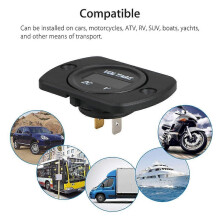 (As show, One size) Motorcycle Digital Voltmeter Panel for Car 12V/24V Voltage Meter with Terminals
