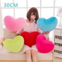 (Purple, One size) 30cm Heart Shape Decorative Throw Pillow PP Cotton Soft for Creative for Doll Lo
