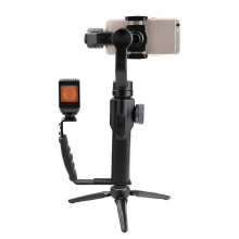 (As show, One size) Handle Grip Mount L Type Bracket With Cold Shoe 1/4'' Adapter Microphone Stand