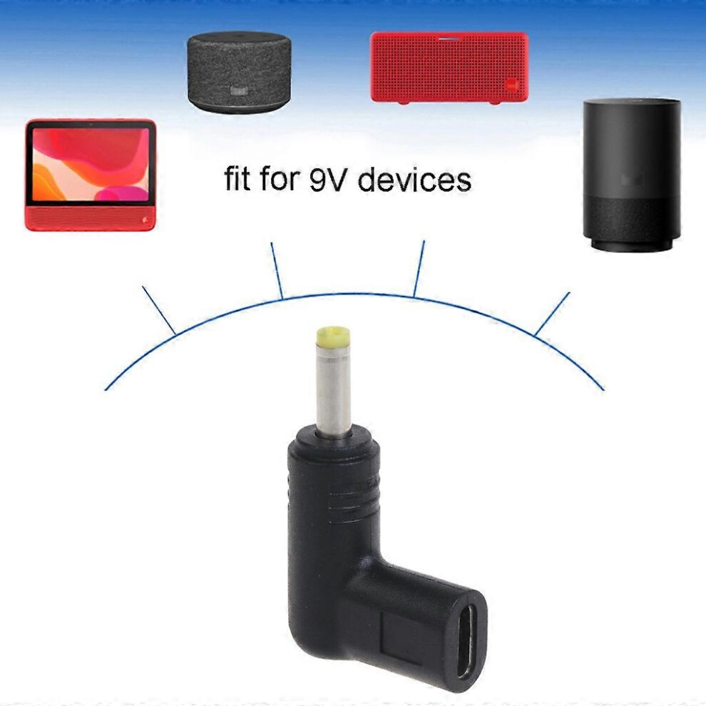 (4017, One Size) 9V Type C Female To Dc Plug Jack Converter Adapter Charge For Laptop Router 8191722626240