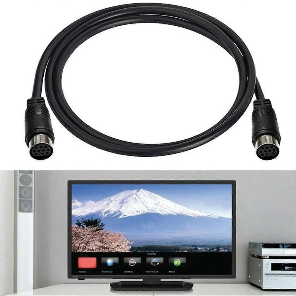 (1 M, One Size) S-Video Cable For Tv Vcr Dvd Camcorders Video Cards Mini Din 10Pin Female 8191722624963