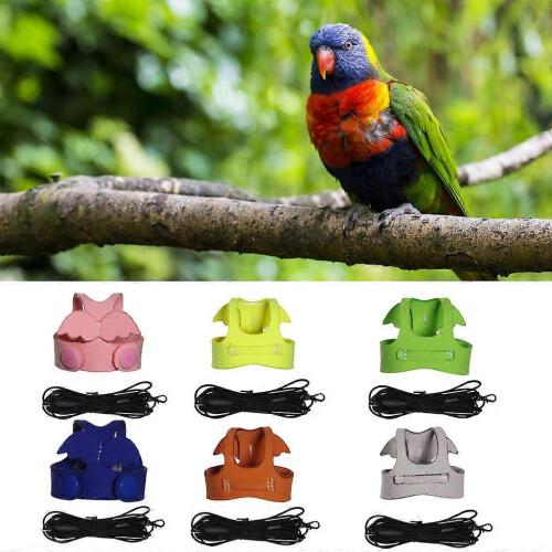 (M, Yellow) Parrots Flying Suit and Elastic Rope for Outdoor Activities Training Flying 1